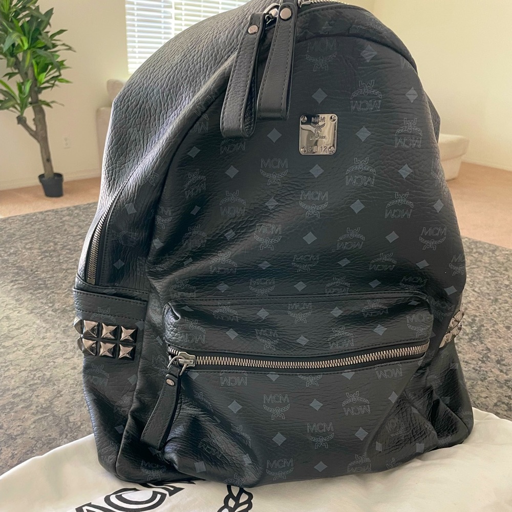 Authentic MCM Stark Monogram Backpack
